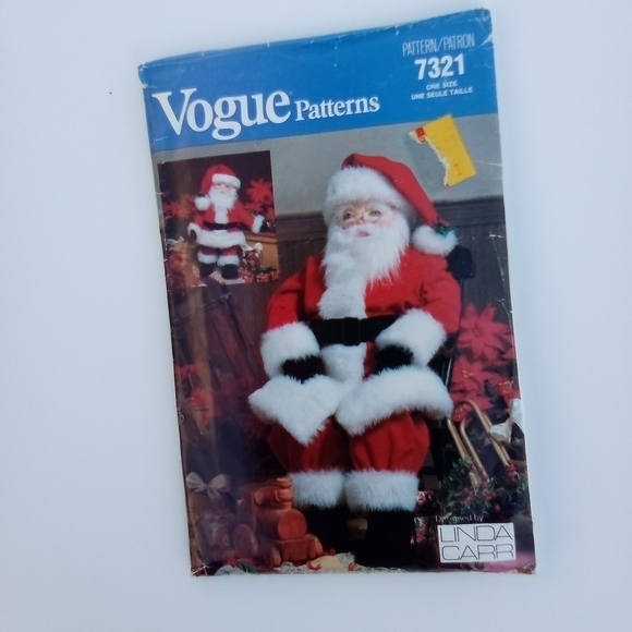 Vintage Vogue Sewing Pattern 7321 Santa Claus & Clothes Saint Nick Christmas - Picture 2 of 3